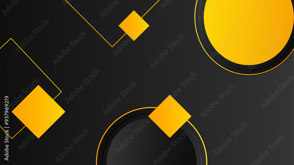 Poster modern simple 3d orange black abstract background design for business card presentation background b