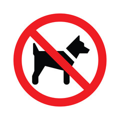 No dogs except assistance dogs sign