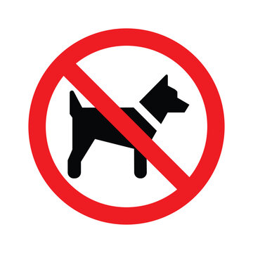 No dogs except assistance dogs sign