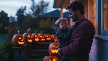 家族のジャック・オ・ランタン