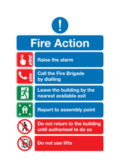Raise The Alarm Fire Action Notice Sign