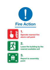 Raise The Alarm Fire Action Notice Sign