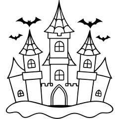 Cute Halloween Line Drawing
