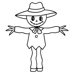 Cute Halloween Line Drawing