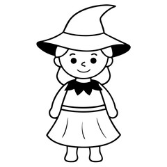 Cute Halloween Line Drawing