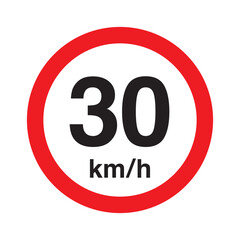 Speed limit 30 kmh