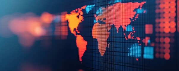 Obraz premium Abstract representation of economic policy impacting global trade routes, concept of international economic relations.