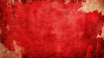 Obraz premium A worn, red grunge background with an old paper texture, adding a retro, distressed look to any design.