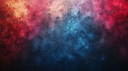 Fototapeta premium Abstract Red and Blue Grainy Background with Vibrant Dark Backdrop and Noise Texture for Banner and Poster Header - Generative AI