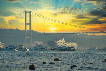 People in Istanbul watch warships passing through the Bosphorus. October 29 Republic Day  (Turkish:...
