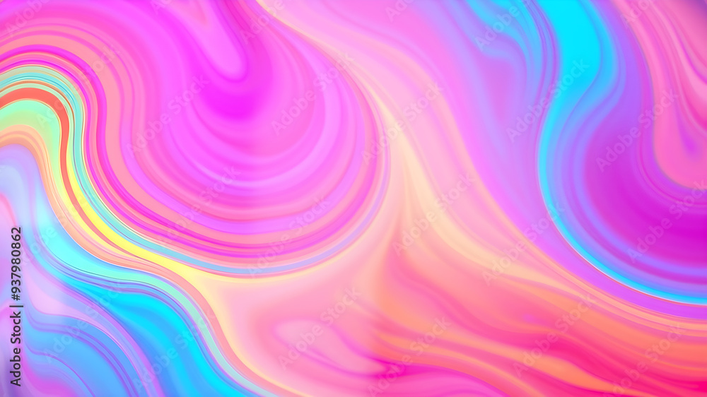 Poster vivid swirls of color blending seamlessly in a soft gradient