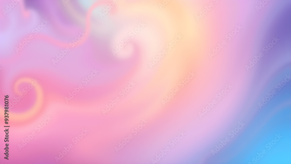 Poster vivid swirls of color blending seamlessly in a soft gradient