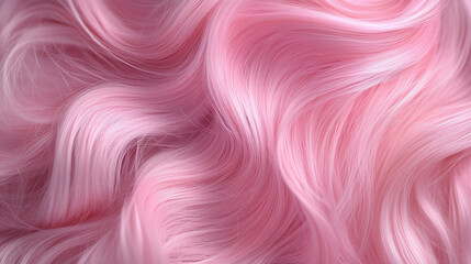 Fototapeta premium Abstract Background of Wavy Pastel Pink Hair with Glossy Shine for Your Beauty Salon