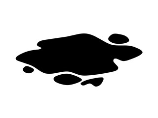 vector illustration of a water or oil spill on a white background. spill icon