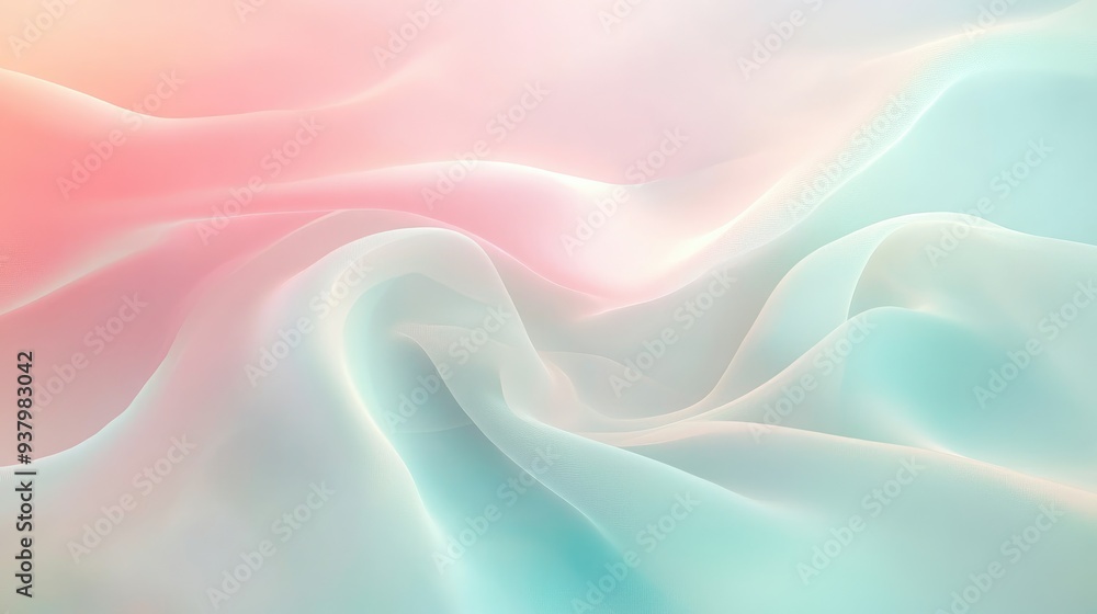 Poster light pastel abstract background with a smooth gradient, evoking a calm and tender atmosphere.
