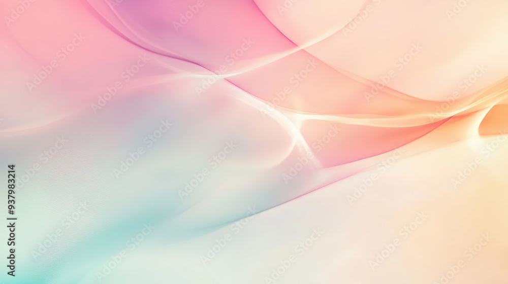 Aufkleber light pastel abstract background with a smooth gradient, evoking a calm and tender atmosphere.