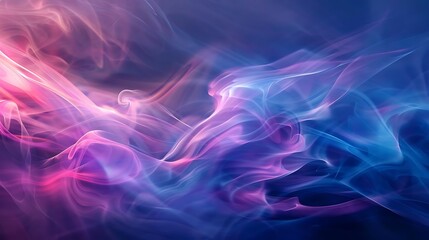 Fototapeta premium A vibrant abstract design featuring flowing smoke-like patterns in shades of pink and blue.
