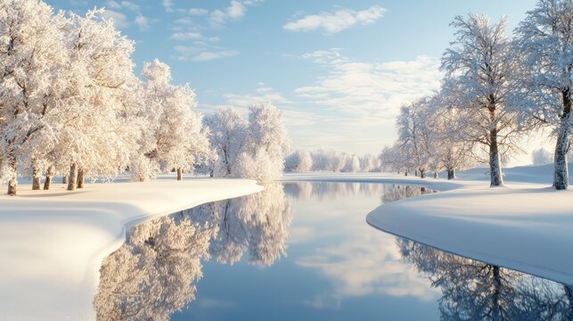 Winter scene wallpaper discount
