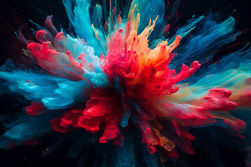 abstract background with splashes. generative AI.	
