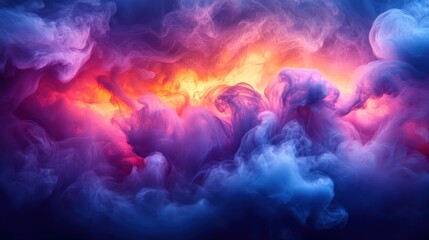 Abstract Smoke Swirls in Vibrant Colors