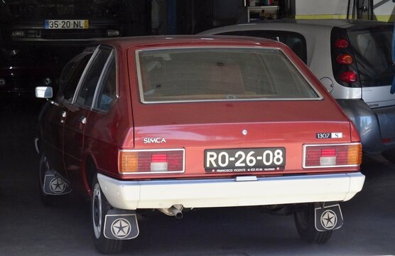 Rear of a vintage Simca 1307 car