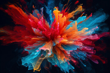 abstract background with splashes. generative AI.	
