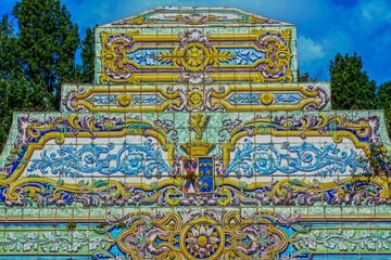 Azulejos im Schlosspark von Palácio Nacional de Queluz (Portugal)
