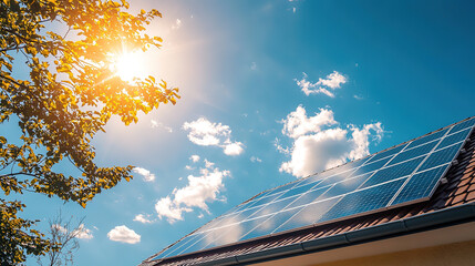 solar cell renewable energy generator with copy space