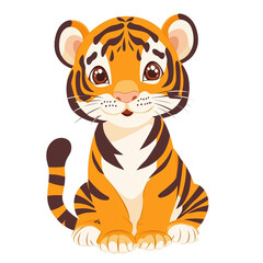 Fototapeta premium Tiger in Graceful Pose
