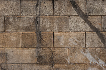 Construction image of red brick wall, wide panoramic image