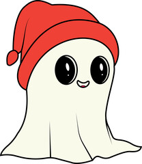 cute Halloween ghost illustration design.