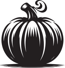 Best cute pumpkin  silhouette vector illustration
