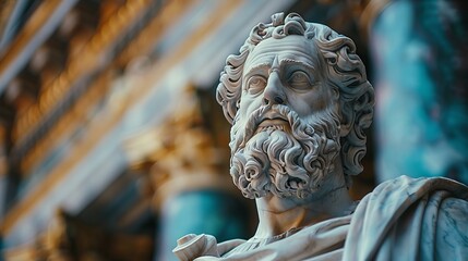 Stoic Greek Philosopher Thinking Man: Symbol of Stoicism and Philosophy
