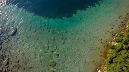 the ocean captured from above