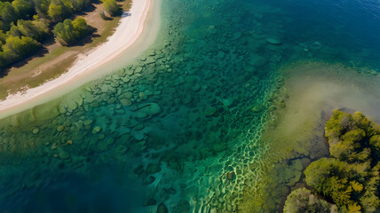 the ocean captured from above
