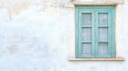 Shabby wall with window, background with space for text