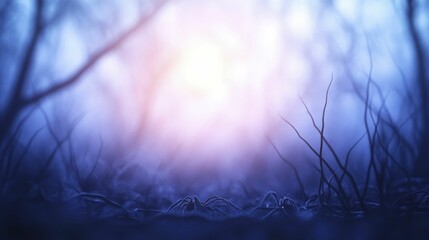 A chilling forest filled with shadows, spiders, and flickering lights sets the stage for a hauntingly mysterious experience that chills the bones.