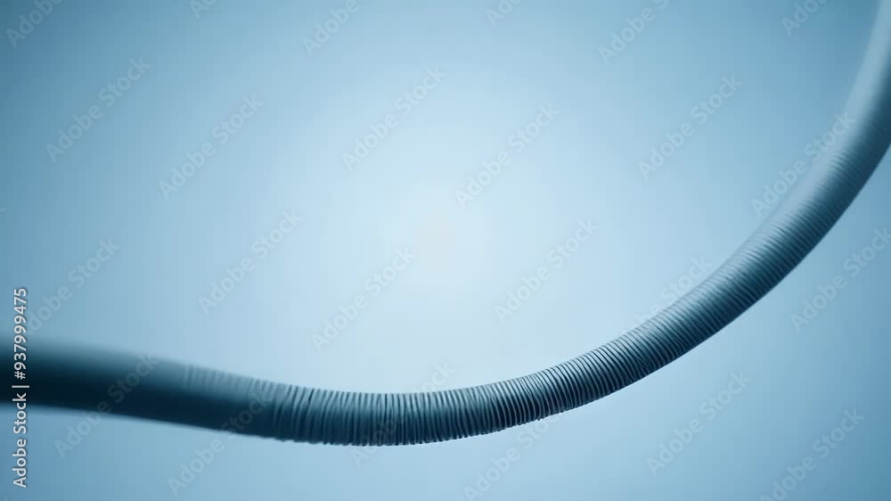 Poster close up shot highlighting the flexibility and texture of a vacuum hose, creating an interesting abs