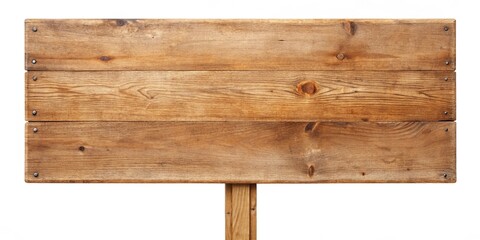 Obraz premium Close up of a blank wooden sign, perfect for adding your own message or design