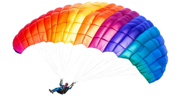 The sportsman flying on a paraglider