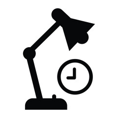Lamp, working, hours icon