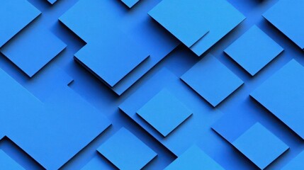 Obraz premium seamless pattern, A vibrant blue abstract background featuring layered geometric shapes, ideal for creative and modern design projects.