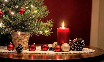 festive christmas composition 