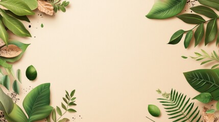 Earthy Tones Wallpaper with Organic Elements for Eco-Friendly Campaign - Clean and Engaging Design with Copy Space