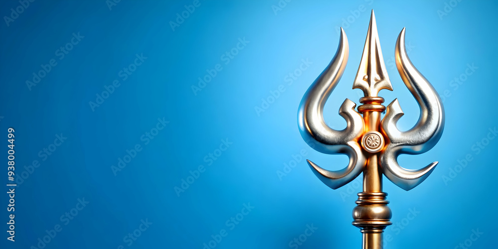 Poster Rams Footprints and Bow concept as Abstract vector of Rams footprints alongside a bow isolated on a white background symbolizing the divine path and protection in Hindu culture with a minimalistic and