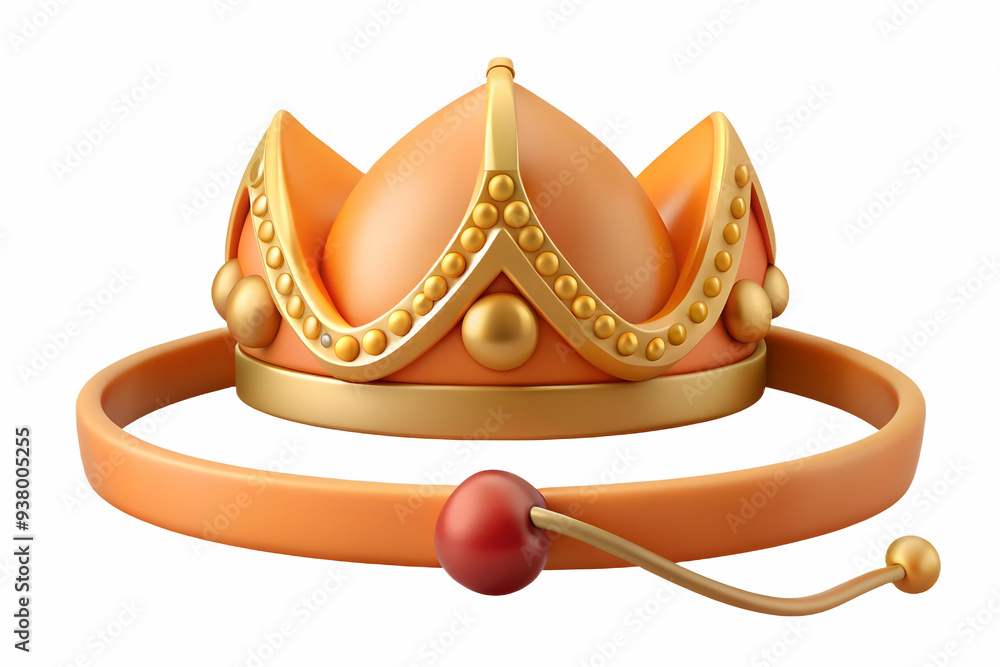 Poster ravanas crown and bow frame concept as vertical frame with ravanas crown on the top left and a bow o