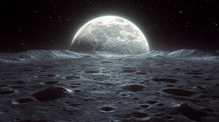 Lunar Close-Up: A Detailed Image of the Moon's Surface, Revealing the Mysteries of Earth's Constant Companion.