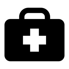 Obraz premium First Aid Kit Icon – Solid Style