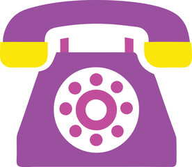 Telephone icon vector for social media and networking
