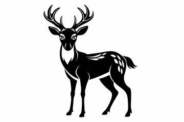 deer silhouette vector illustration